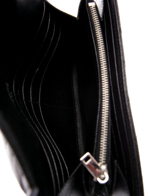 Saint Laurent Large Matelasse Flap Wallet Chevron Wallet