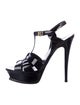 Saint Laurent Patent Leather T-Strap Sandals