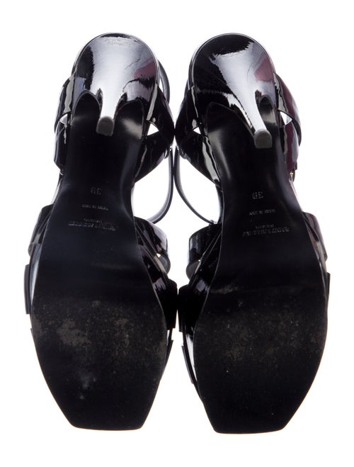 Saint Laurent Patent Leather T-Strap Sandals