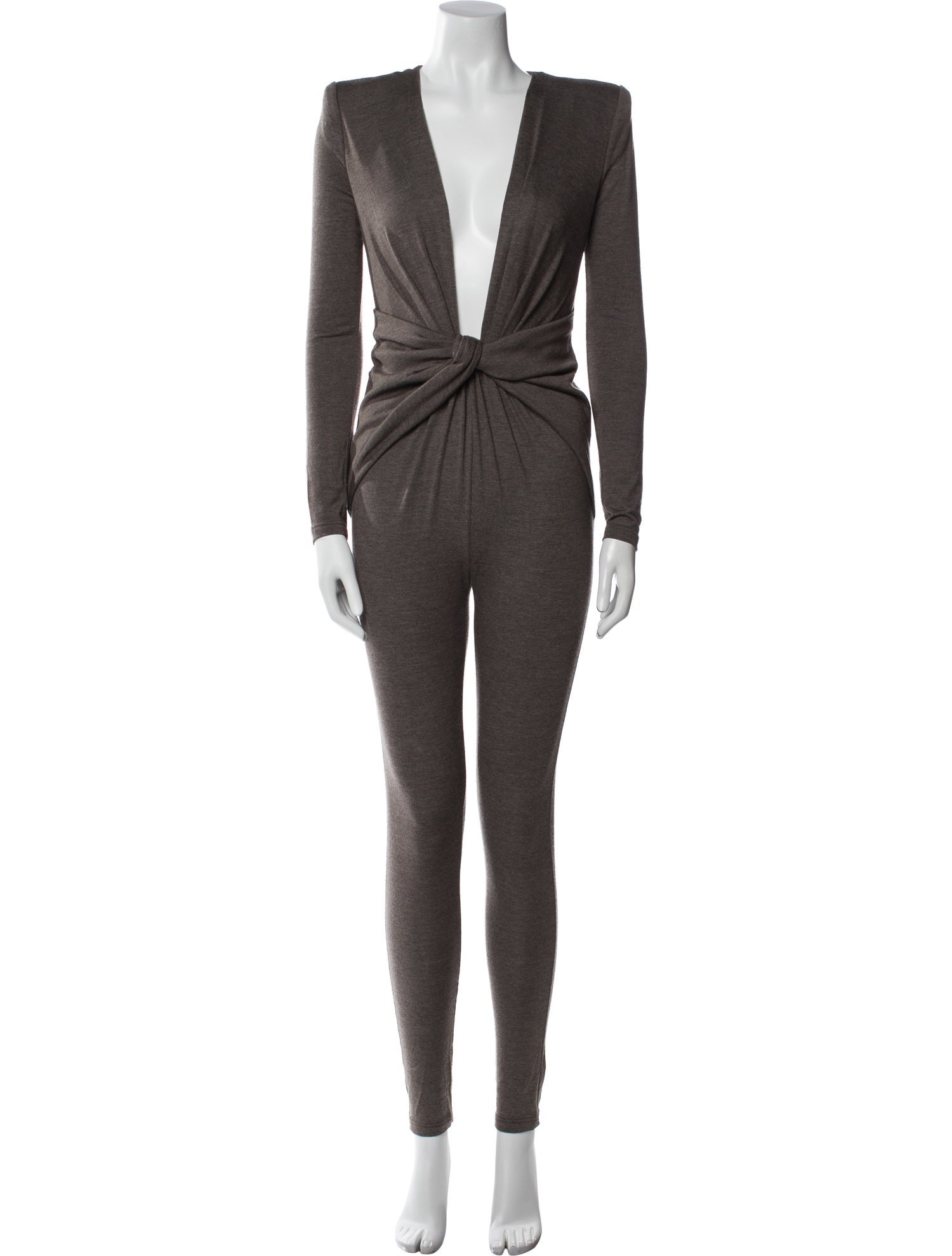 Saint Laurent Wool Plunge Neckline Jumpsuit w/ Tags