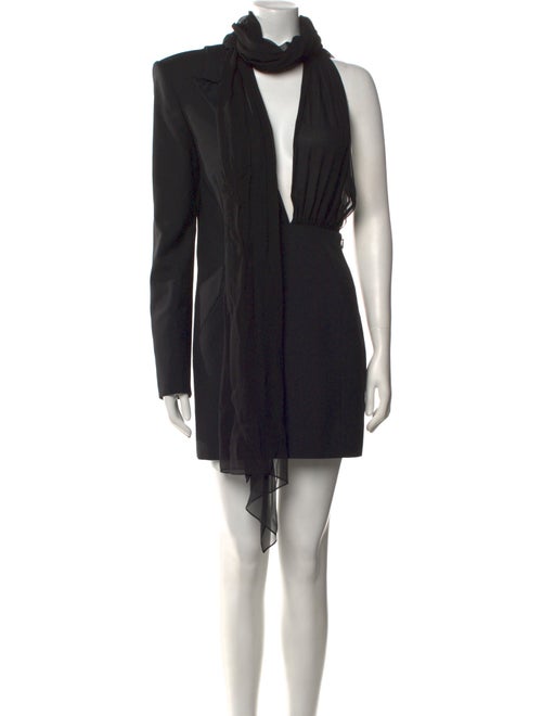 Saint Laurent Virgin Wool Mini Dress