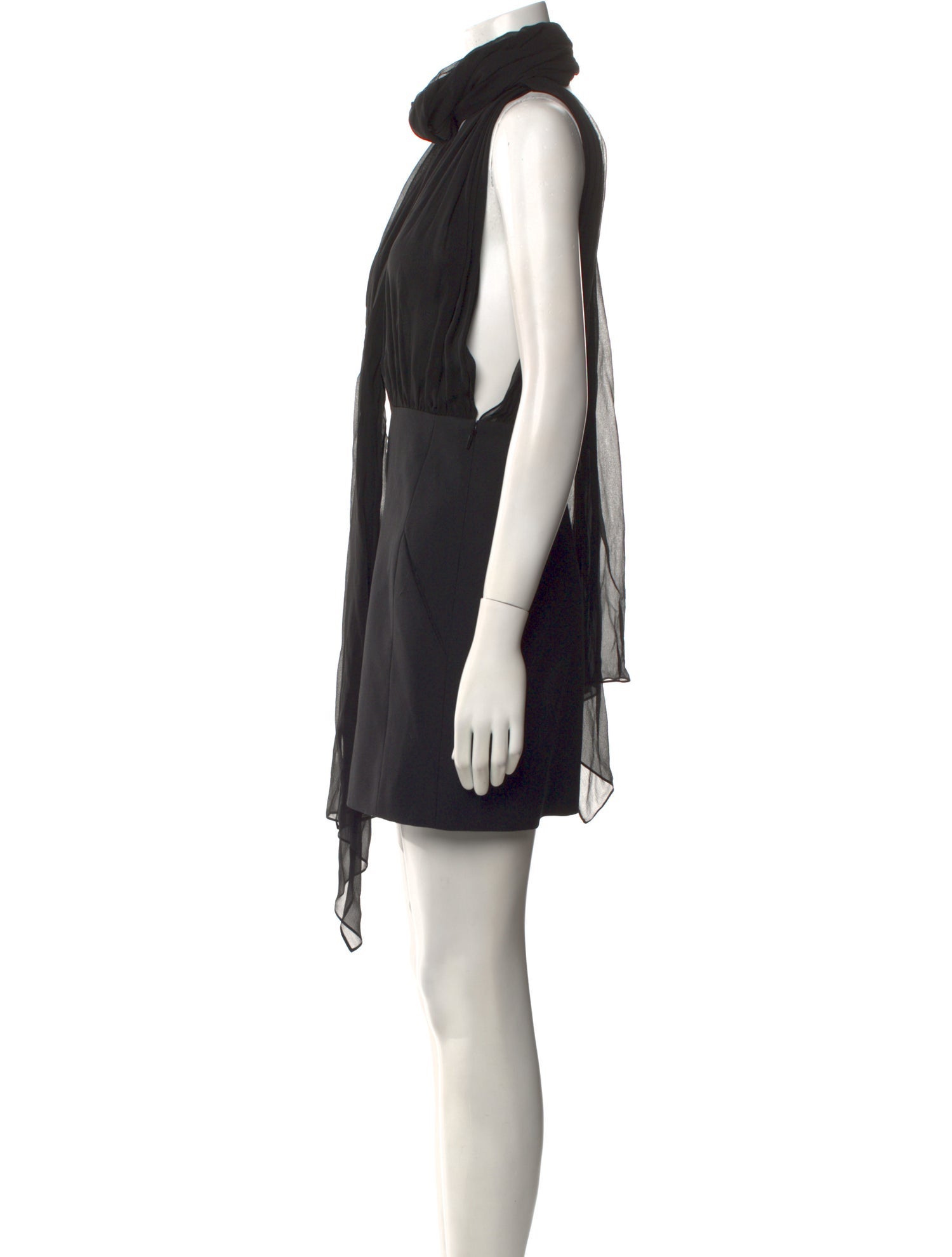 Saint Laurent Virgin Wool Mini Dress