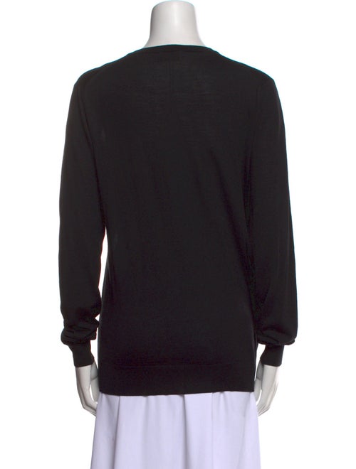 Saint Laurent V-Neck Long Sleeve Sweatshirt