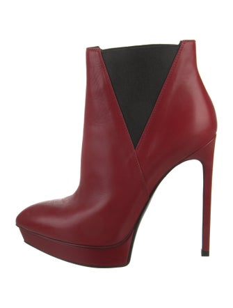 Saint Laurent Leather Colorblock Pattern Chelsea Boots