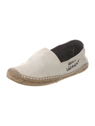 Saint Laurent Canvas Whipstitch Trim Espadrilles