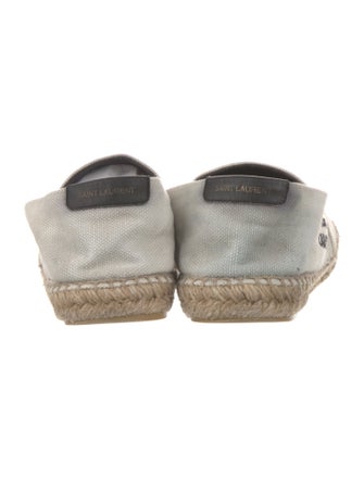Saint Laurent Canvas Whipstitch Trim Espadrilles