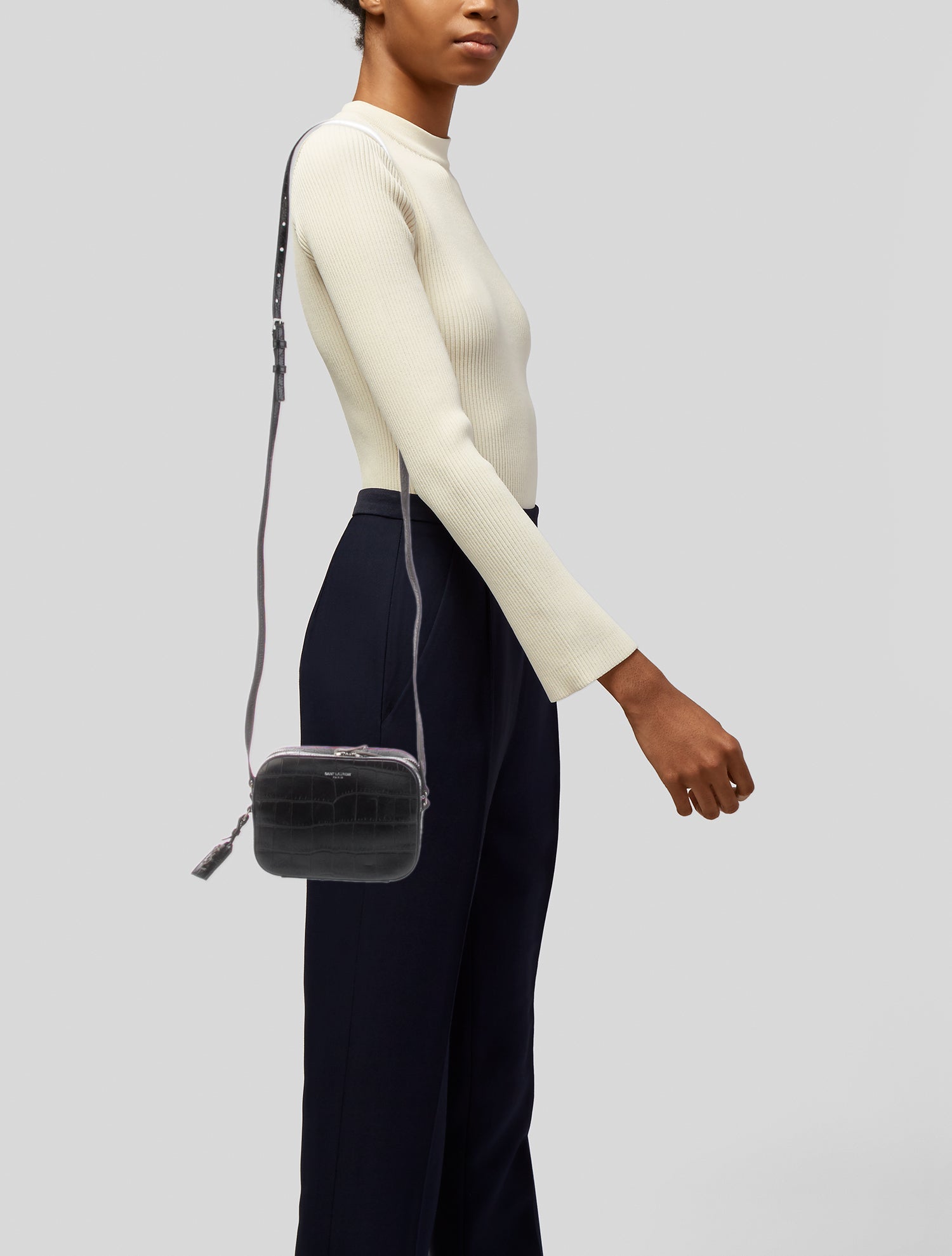 Saint Laurent Calfskin Crossbody Bag Small