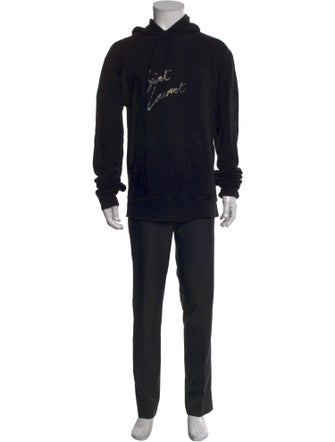 Saint Laurent 2018 Signature Logo Hoodie