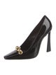 Saint Laurent Patent Leather Chain-Link Accents Pumps