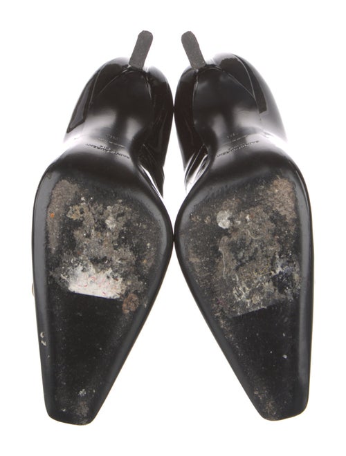 Saint Laurent Patent Leather Chain-Link Accents Pumps