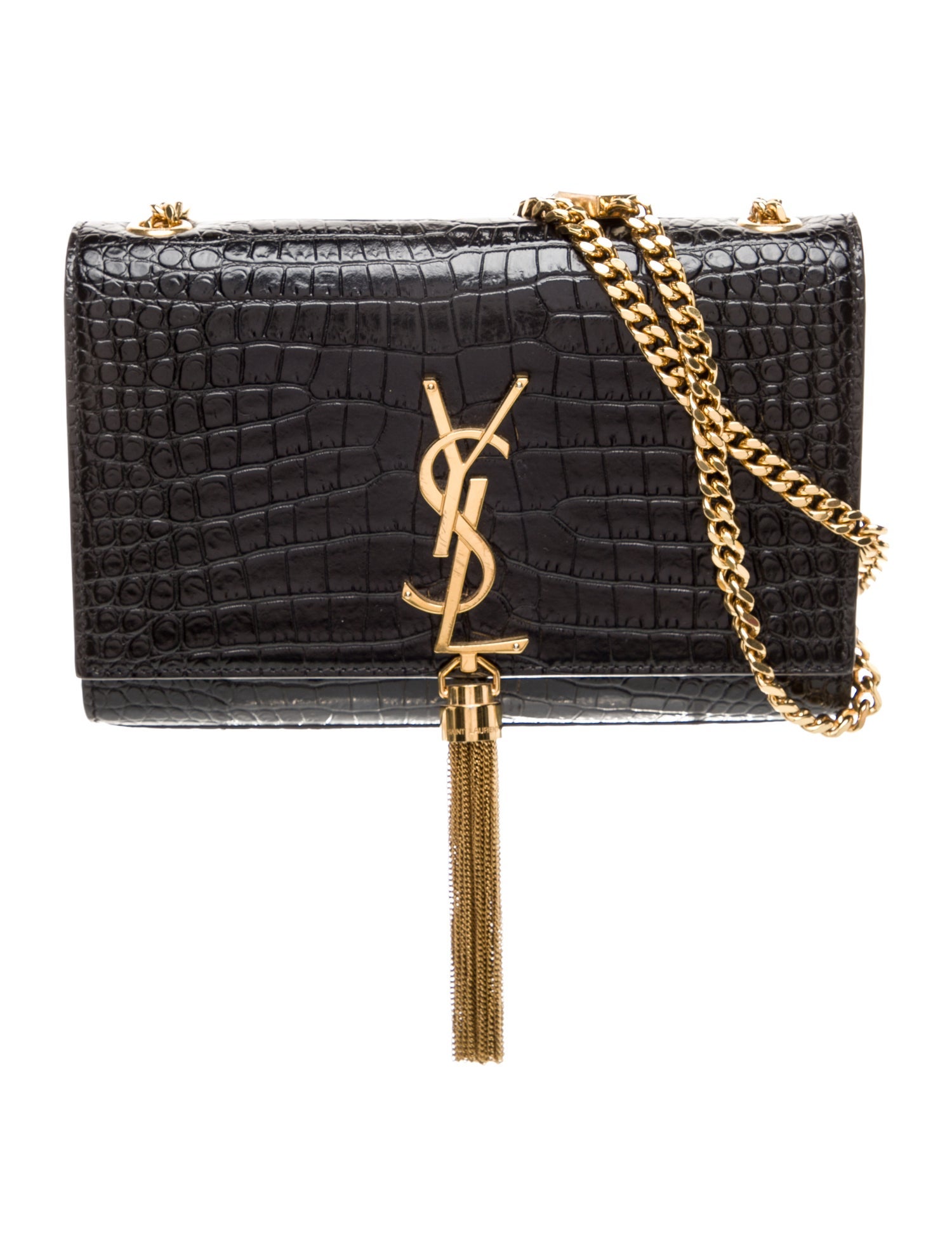 Saint Laurent Embossed Leather Kate Small