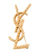 Saint Laurent Twisted Textured Stripe 'Cassandre' Pin Brooch