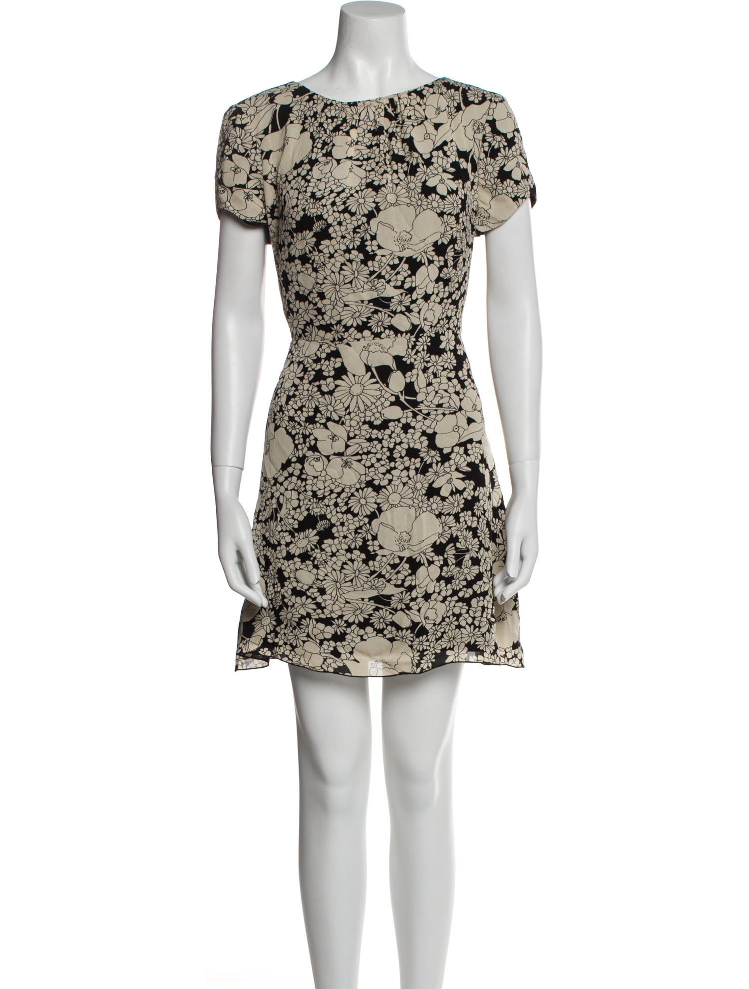 Saint Laurent Floral Print Mini Dress