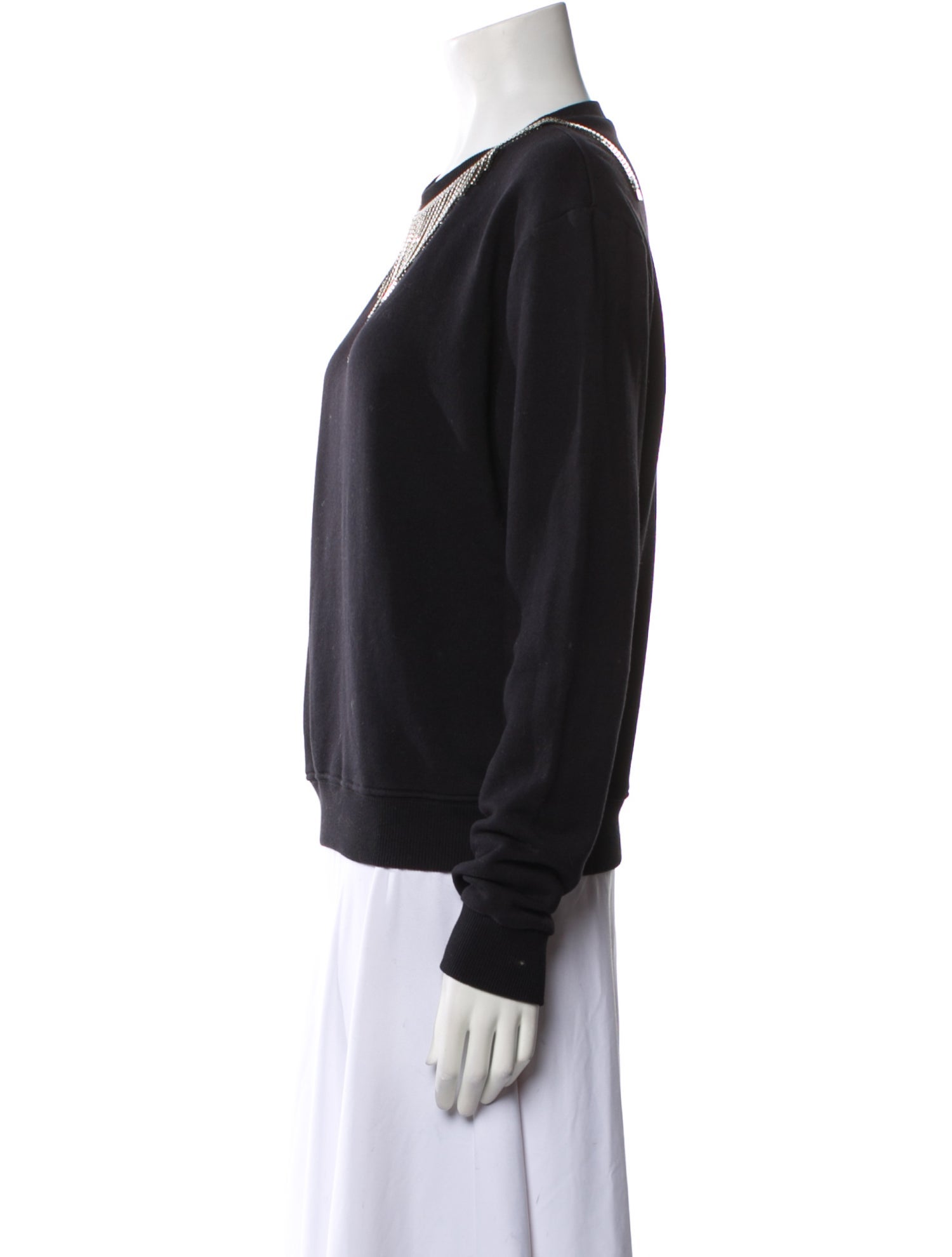 Saint Laurent Crew Neck Long Sleeve Sweatshirt