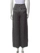 Saint Laurent Polka Dot Print Wide Leg Pants