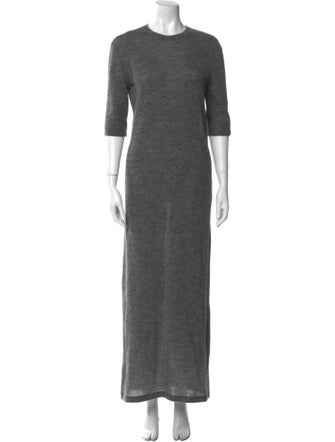 Saint Laurent Alpaca Long Dress