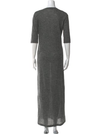 Saint Laurent Alpaca Long Dress