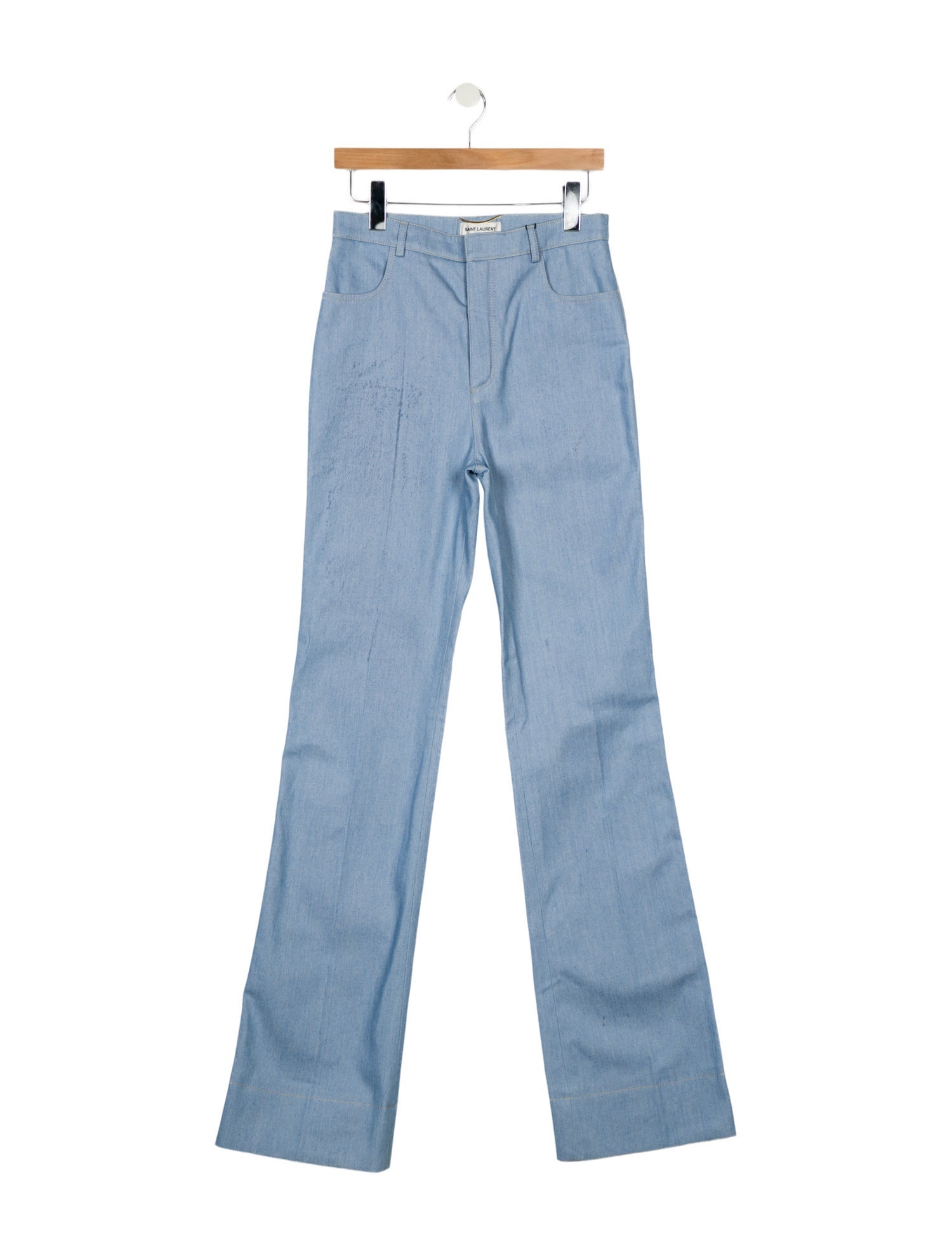 Saint Laurent High-Rise Straight Leg Jeans w/ Tags