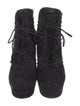 Saint Laurent Suede Lace-Up Boots