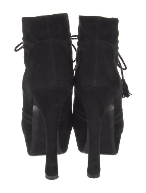 Saint Laurent Suede Lace-Up Boots
