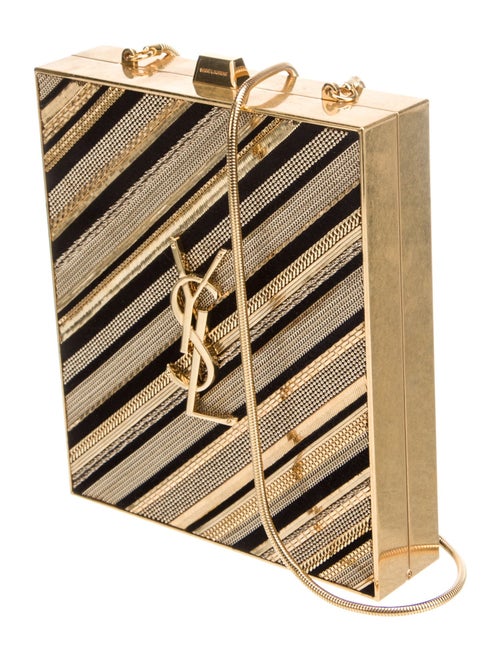 Saint Laurent Metal Tuxedo Box Clutch