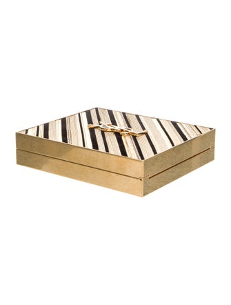 Saint Laurent Metal Tuxedo Box Clutch