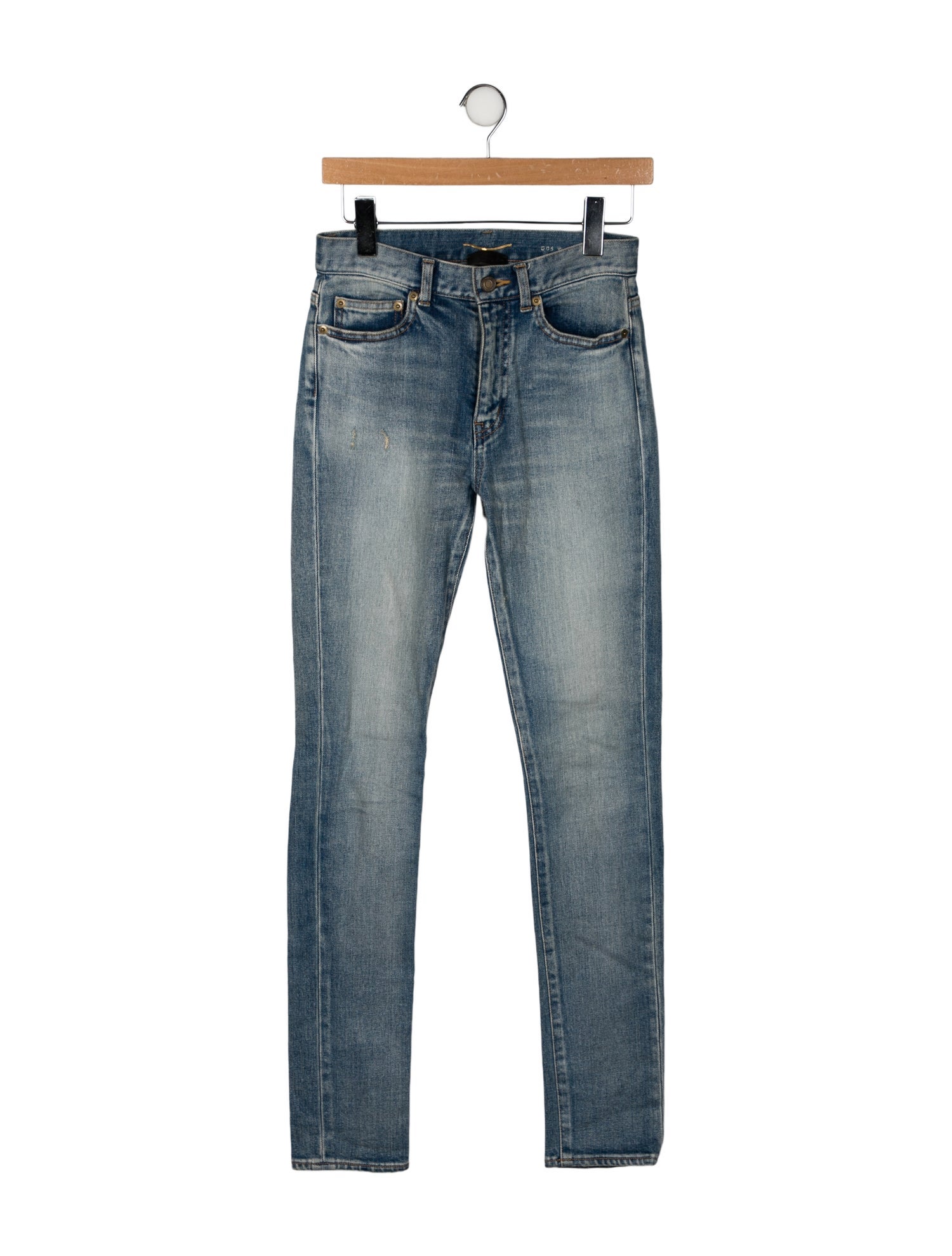 Saint Laurent Mid-Rise Skinny Leg Jeans