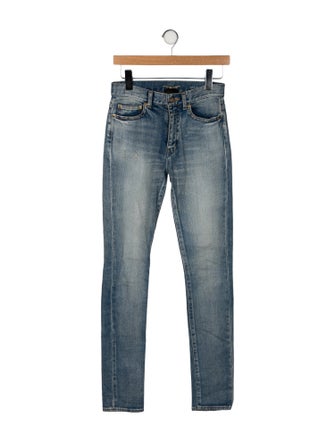 Saint Laurent Mid-Rise Skinny Leg Jeans