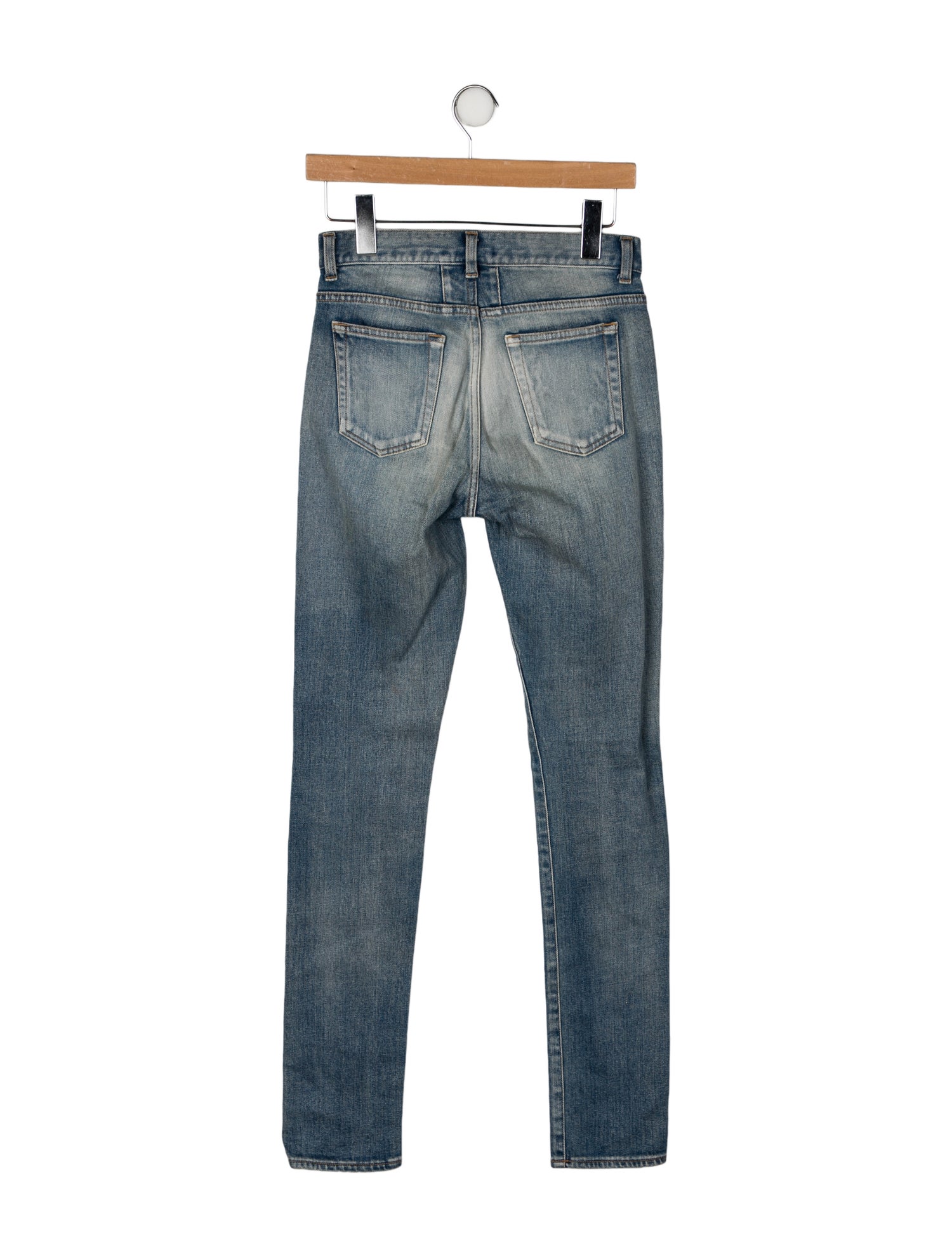 Saint Laurent Mid-Rise Skinny Leg Jeans
