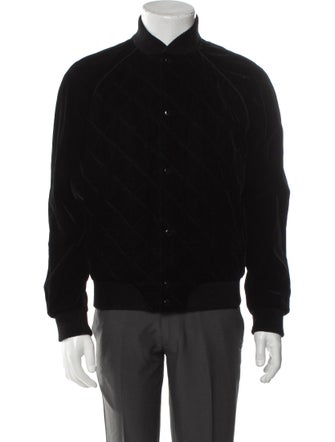 Saint Laurent 2018 Quilted Velvet Bomber Jacket