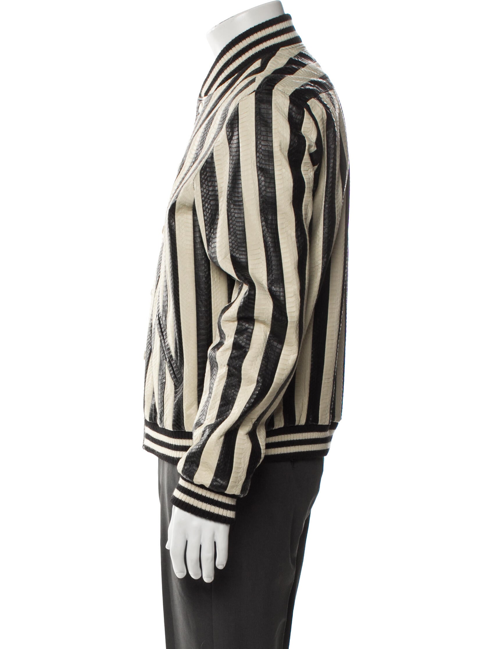 Saint Laurent 2018 Snakeskin Bomber Jacket