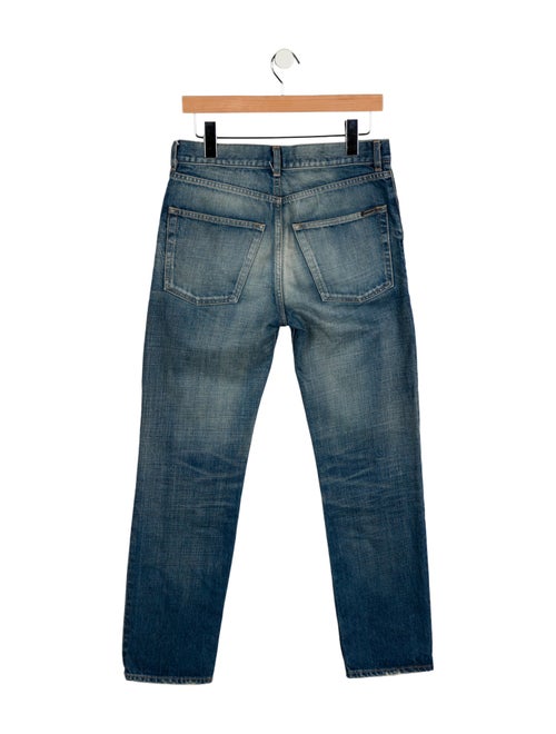 Saint Laurent High-Rise Straight Leg Jeans