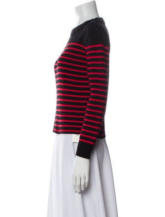 Saint Laurent Striped Crew Neck Sweater