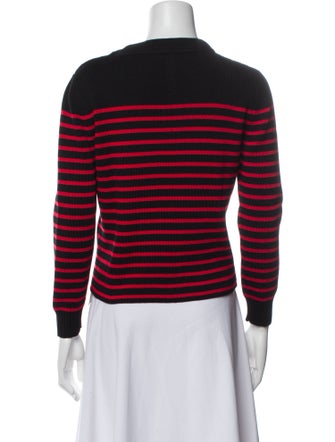 Saint Laurent Striped Crew Neck Sweater