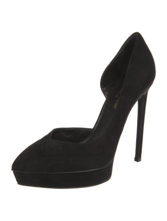 Saint Laurent Suede D'Orsay Pumps
