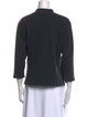 Yves Saint Laurent Mock Neck Three-Quarter Sleeve Sweatshirt