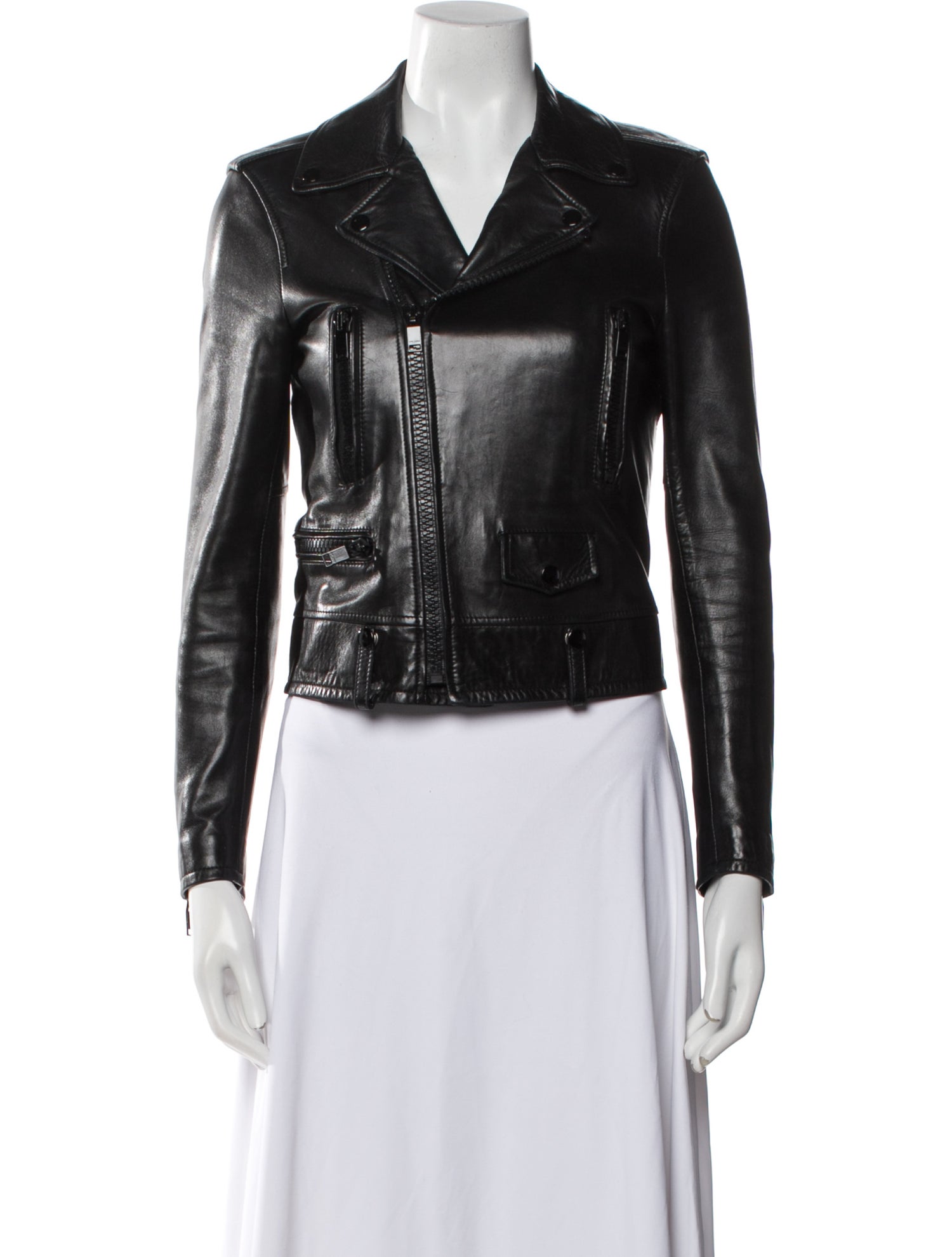Saint Laurent 2015 Lamb Leather Biker Jacket