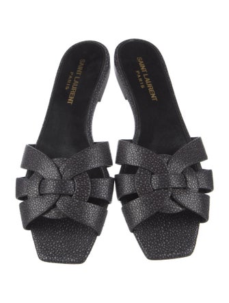 Saint Laurent Leather Slides