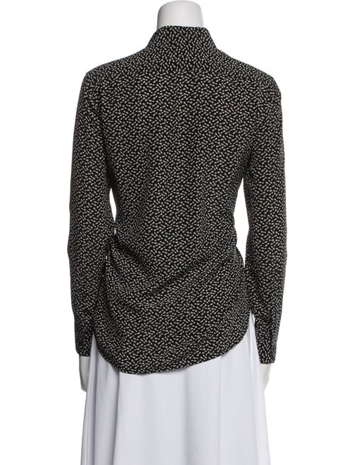 Saint Laurent Silk Printed Button-Up Top
