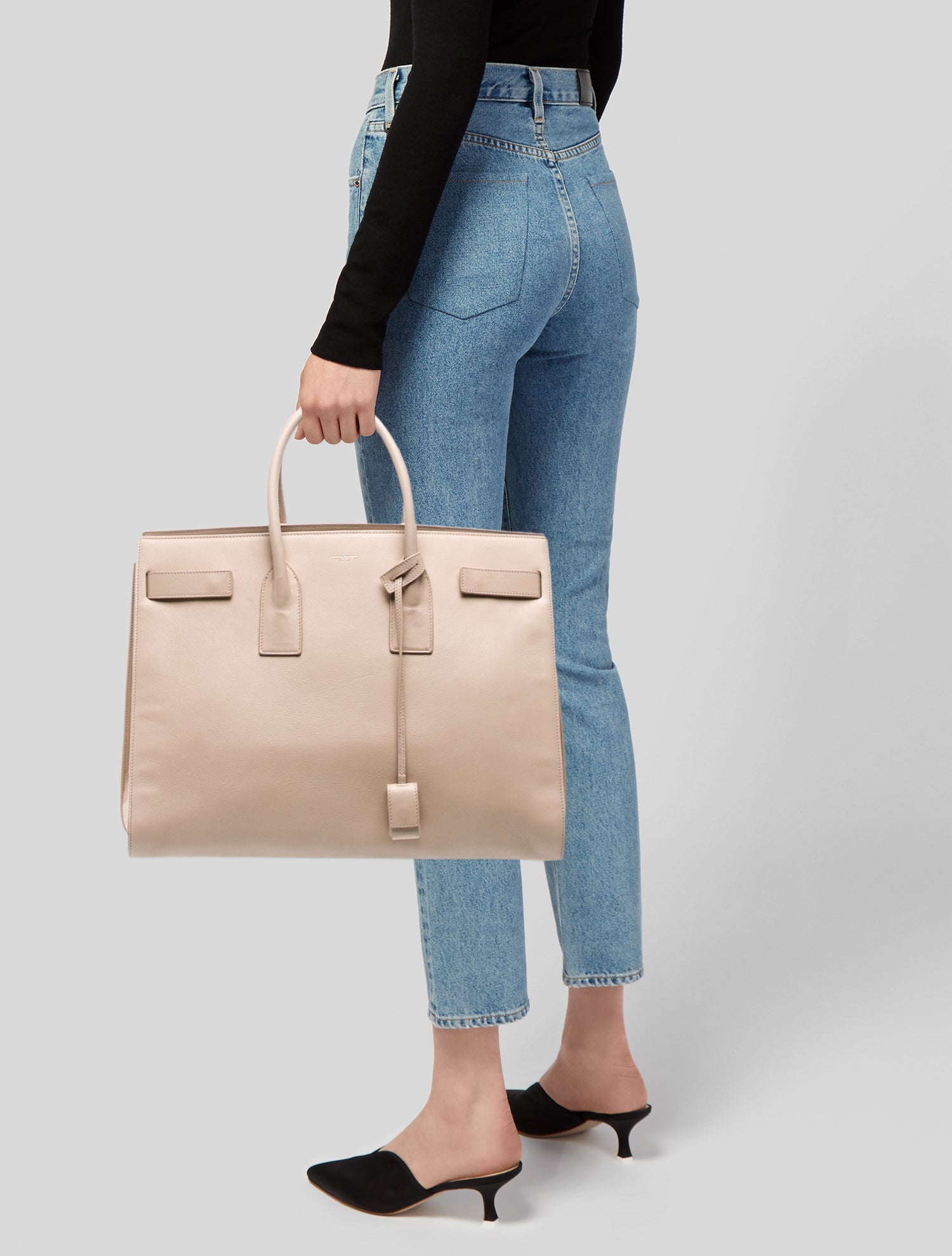 Saint Laurent Leather Sac De Jour Large