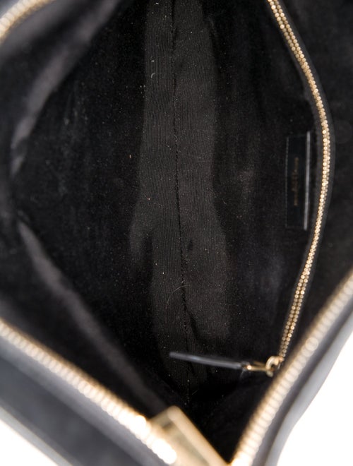 Saint Laurent Calfskin Letters Fold-Over