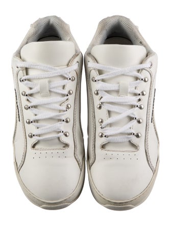 Saint Laurent Leather Studded Accents Sneakers