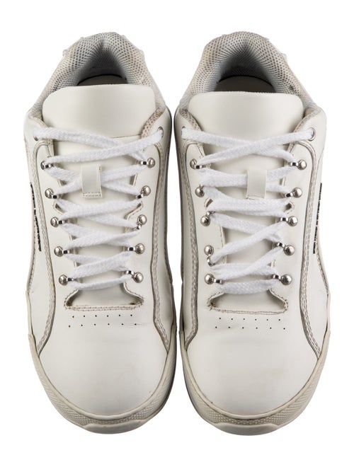 Saint Laurent Leather Studded Accents Sneakers