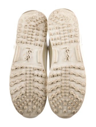 Saint Laurent Leather Studded Accents Sneakers