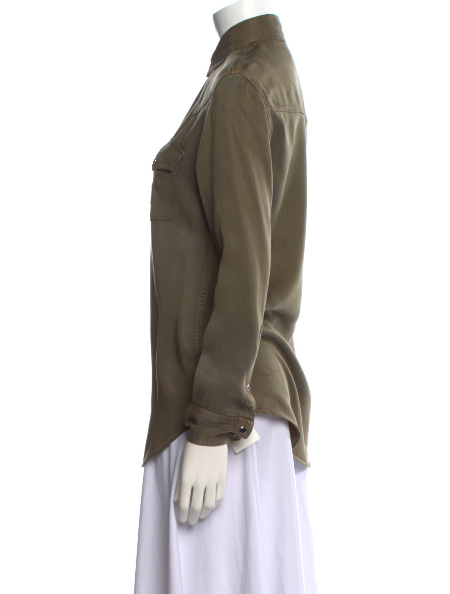 Saint Laurent Long Sleeve Button-Up Top