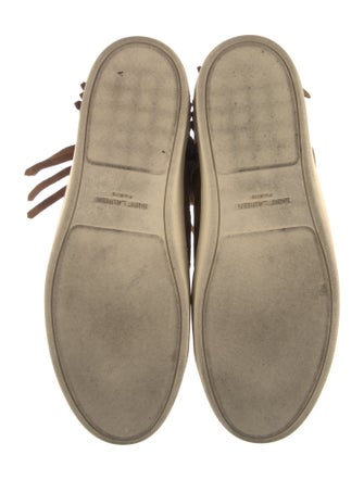 Saint Laurent Suede Fringe Trim Accent Sneakers