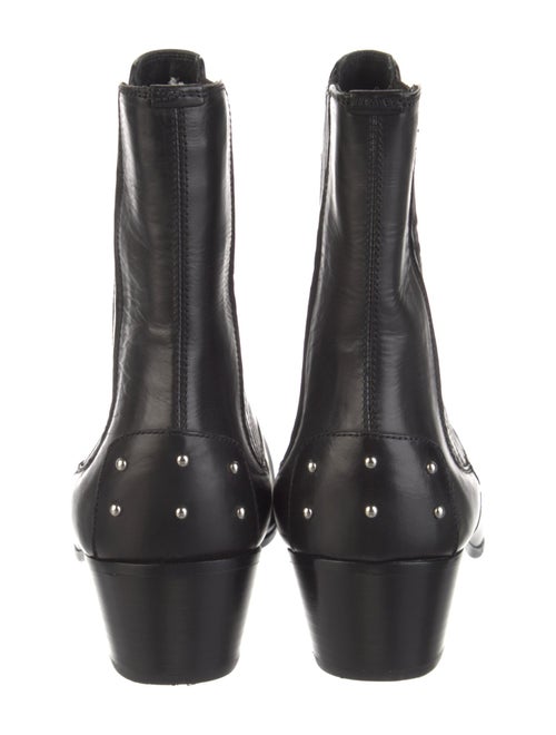 Saint Laurent Leather Studded Accents Chelsea Boots