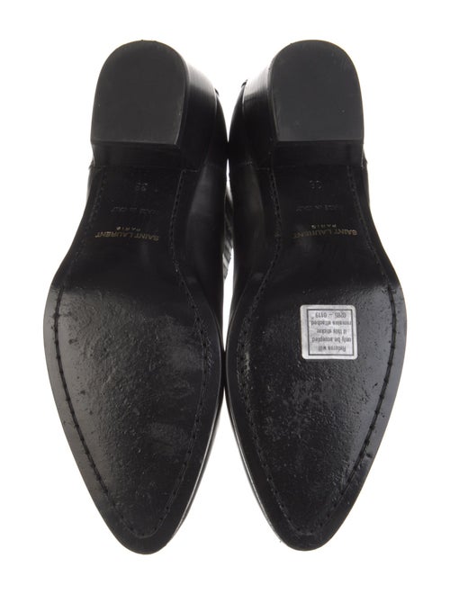 Saint Laurent Leather Studded Accents Chelsea Boots