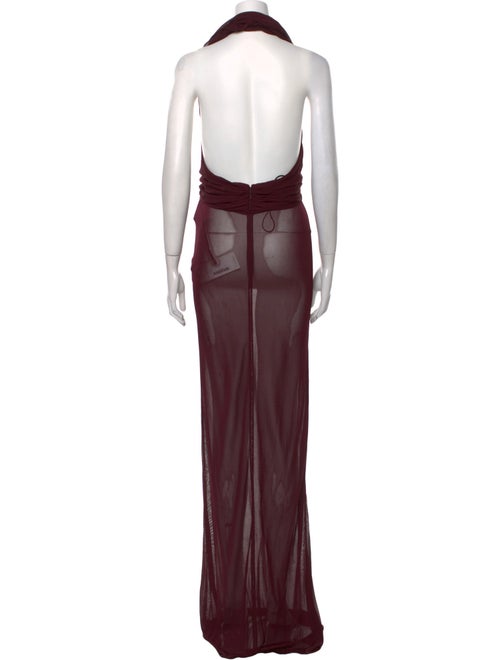 Saint Laurent Cowl Neck Long Dress