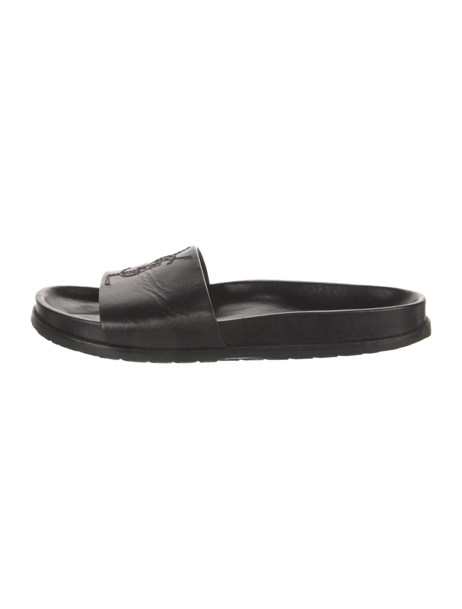 Saint Laurent Leather Slides